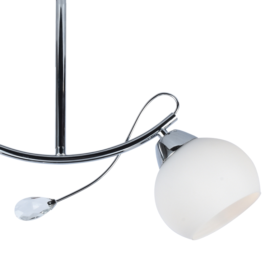 Pendellampe CONNOR 2xE27/15W/230V skinnende krom/hvid