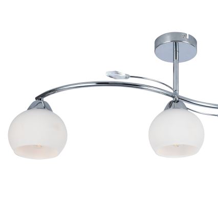 Pendellampe CONNOR 3xE27/15W/230V skinnende krom/hvid