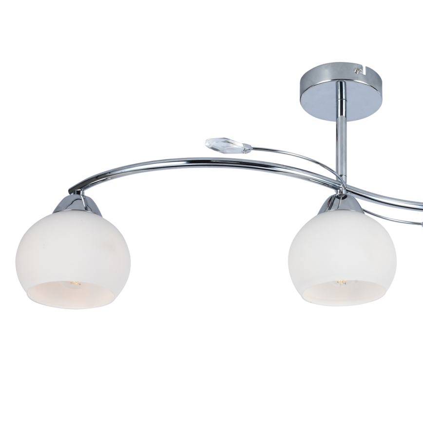 Pendellampe CONNOR 3xE27/15W/230V skinnende krom/hvid