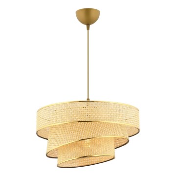 Pendellampe COUPER 1xE27/60W/230V beige/guld