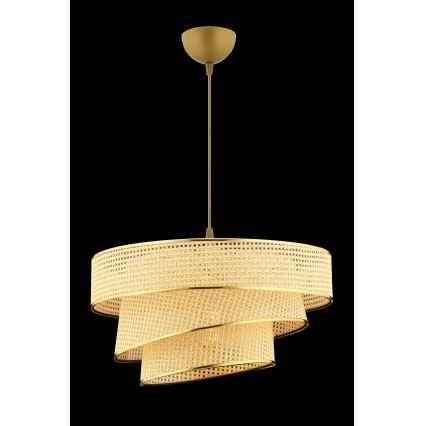 Pendellampe COUPER 1xE27/60W/230V beige/guld
