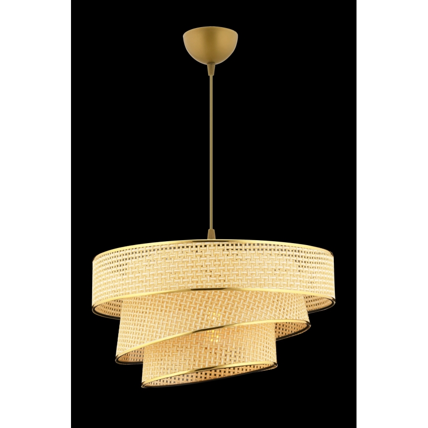 Pendellampe COUPER 1xE27/60W/230V beige/guld