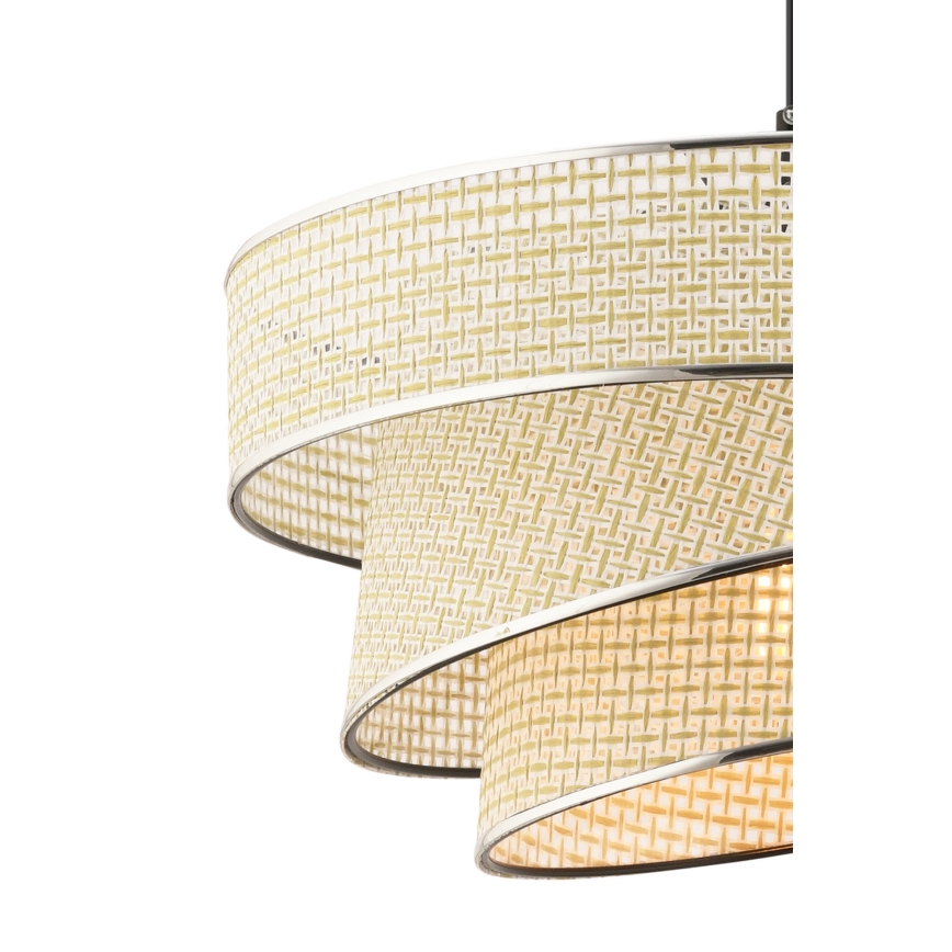 Pendellampe COUPER 1xE27/60W/230V creme/glinsende krom