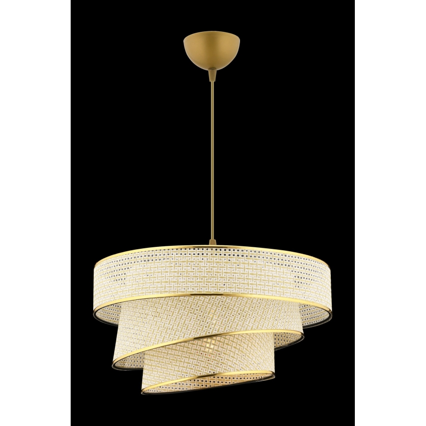 Pendellampe COUPER 1xE27/60W/230V creme/guld