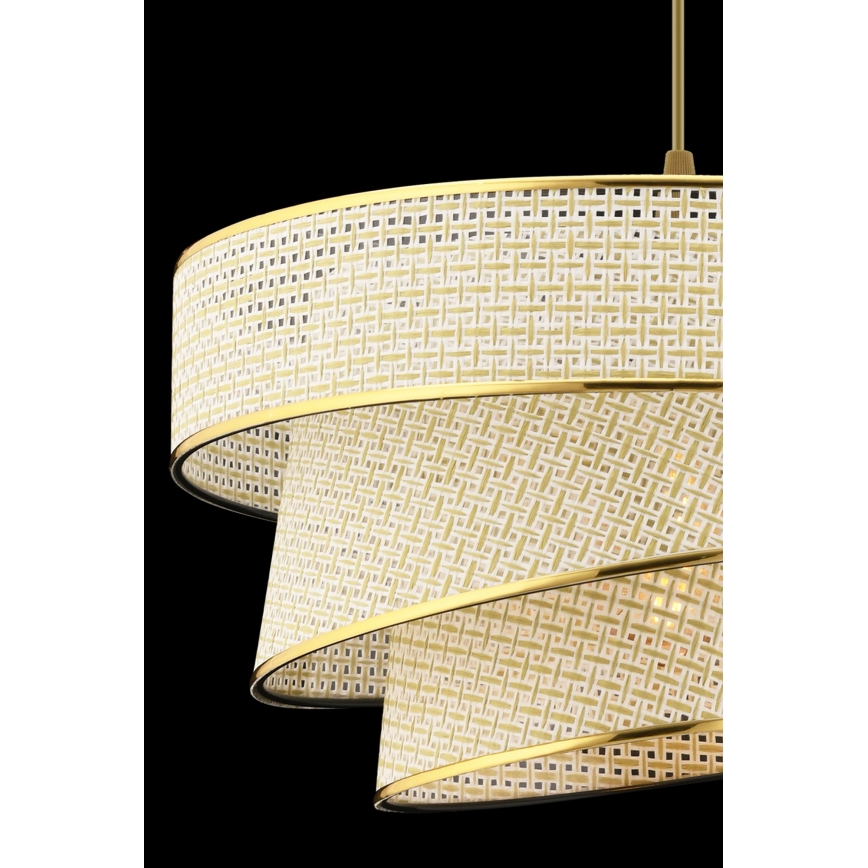 Pendellampe COUPER 1xE27/60W/230V creme/guld