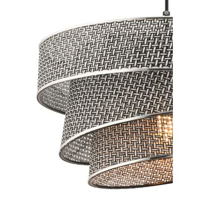 Pendellampe COUPER 1xE27/60W/230V grå/skinnende krom