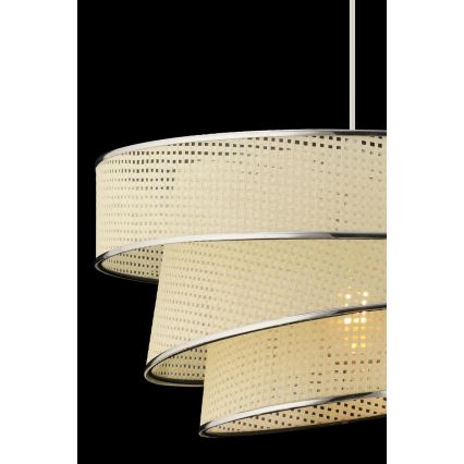Pendellampe COUPER 1xE27/60W/230V hvid/glinsende krom