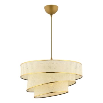 Pendellampe COUPER 1xE27/60W/230V hvid/guld