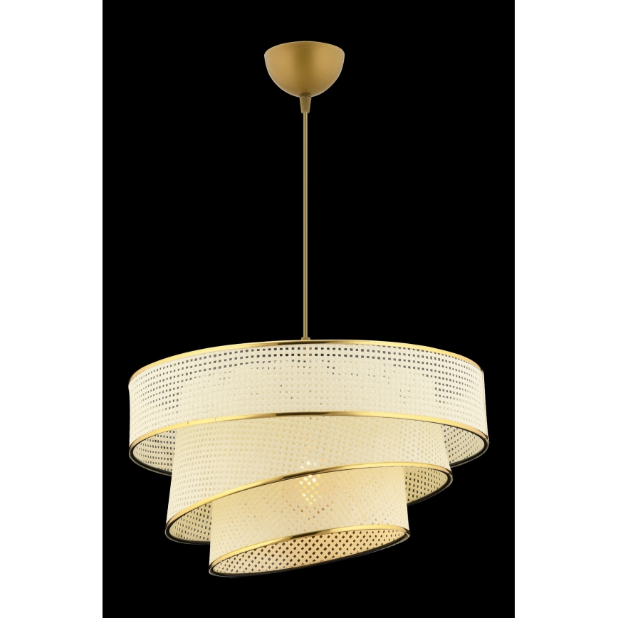 Pendellampe COUPER 1xE27/60W/230V hvid/guld