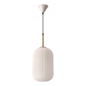 Pendellampe CRESTO 1xE27/40W/230V hvid/guld