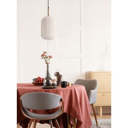 Pendellampe CRESTO 1xE27/40W/230V hvid/guld