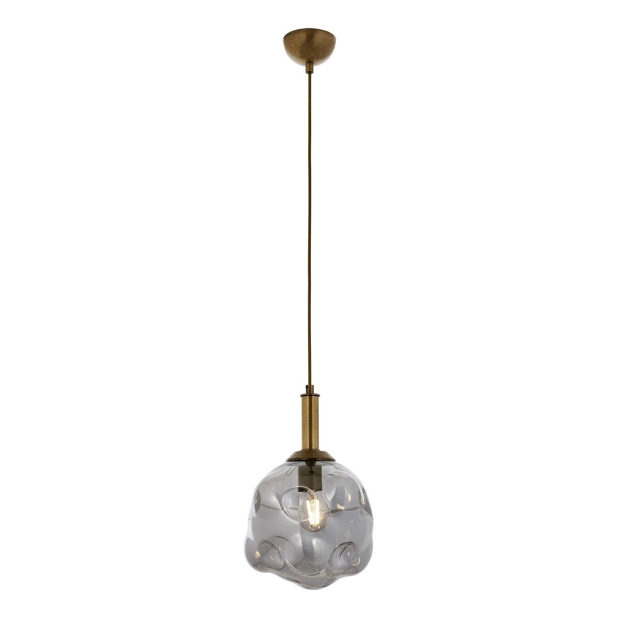 Pendellampe CRUMPLED 1xE27/40W/230V bronze/røget