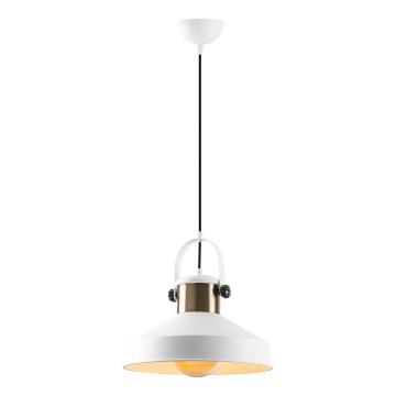 Pendellampe DODO 1xE27/40W/230V hvid/bronze