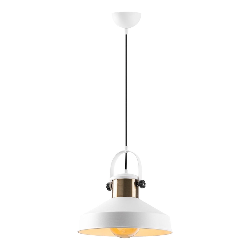 Pendellampe DODO 1xE27/40W/230V hvid/bronze