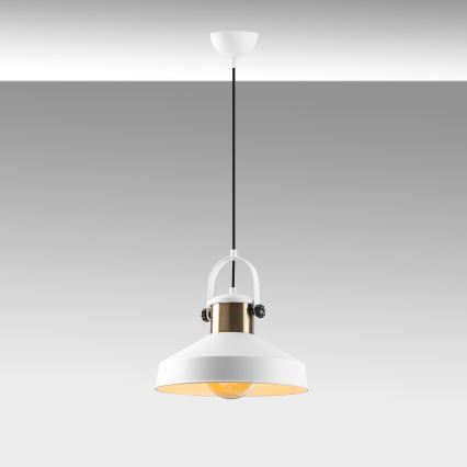 Pendellampe DODO 1xE27/40W/230V hvid/bronze