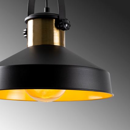 Pendellampe DODO 1xE27/40W/230V sort/bronz