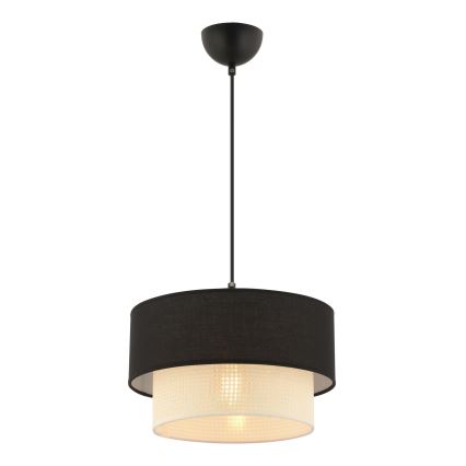 Pendellampe ECHO 1xE27/60W/230V sort/creme