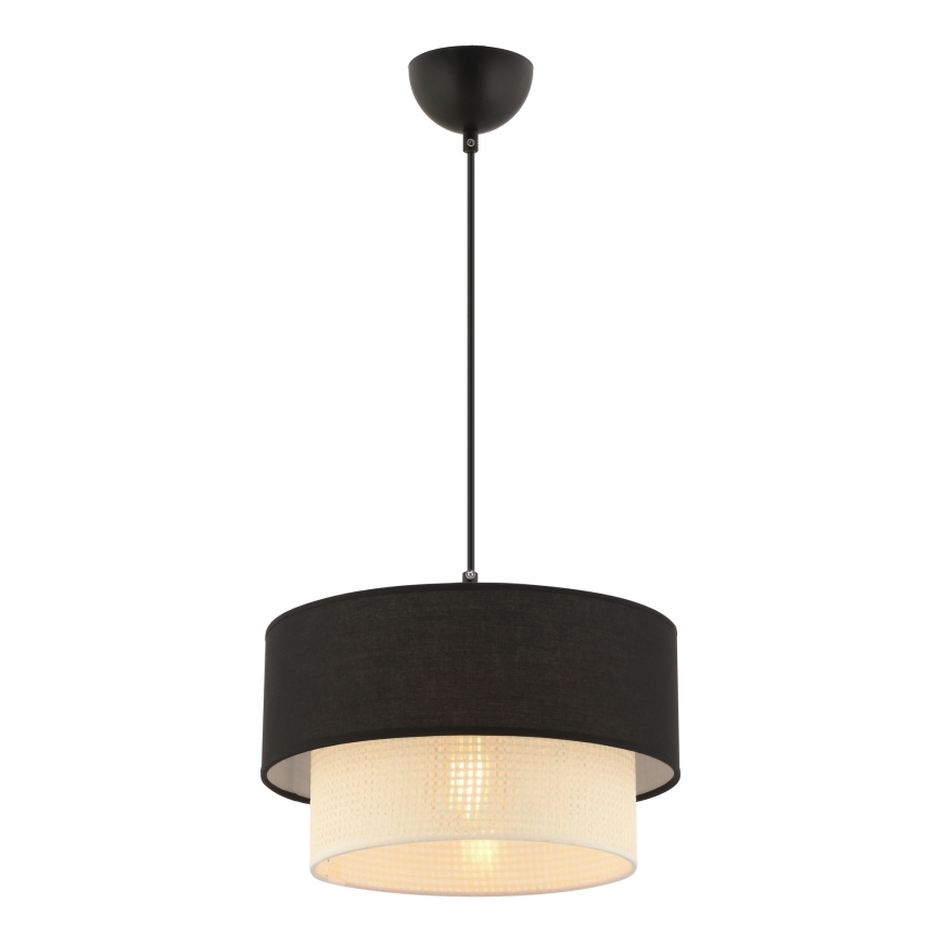 Pendellampe ECHO 1xE27/60W/230V sort/creme
