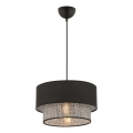 Pendellampe ECHO 1xE27/60W/230V sort/grå