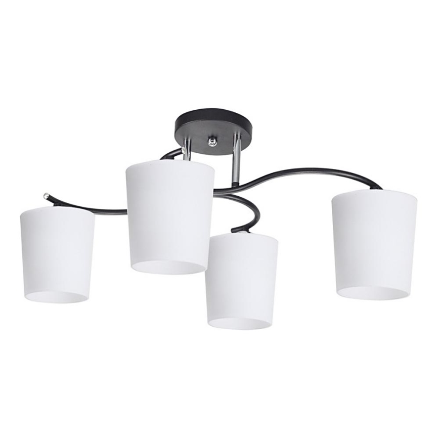 Pendellampe ESNYR 4xE27/40W/230V sort/hvid