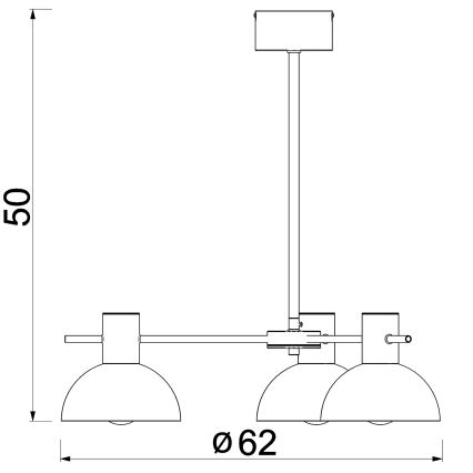 Pendellampe ESTATE MINI 3xE27/15W/230V blå