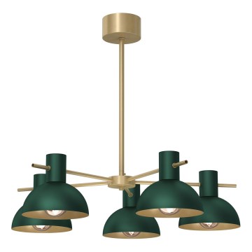 Pendellampe ESTATE MINI 5xE27/15W/230V grøn
