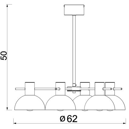 Pendellampe ESTATE MINI 5xE27/15W/230V sort