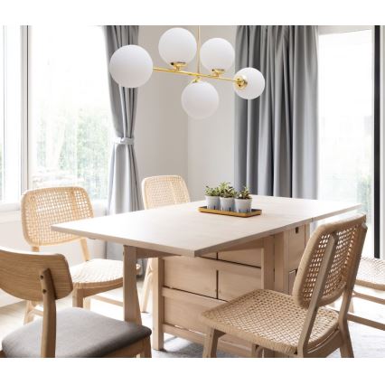 Pendellampe FIRA 5xE27/60W/230V guldfarvet