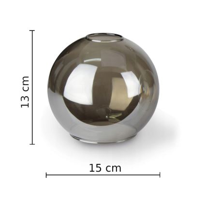 Pendellampe FLEX 3xE27/60W/230V sort/røget sort/røget beige/transparent