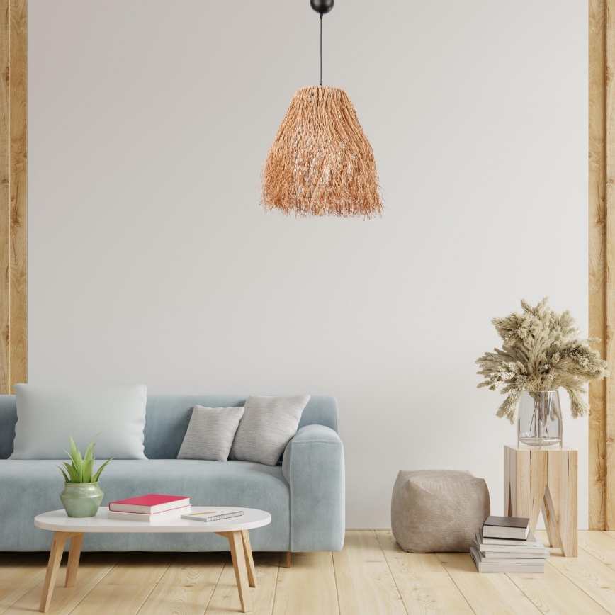 Pendellampe FRINGE 1xE27/40W/230V raffia