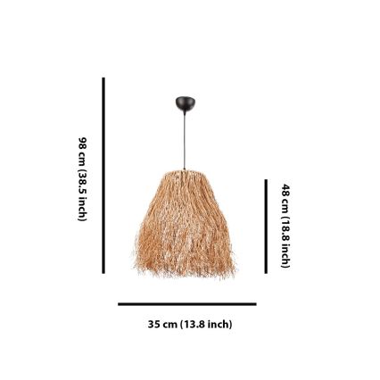 Pendellampe FRINGE 1xE27/40W/230V raffia