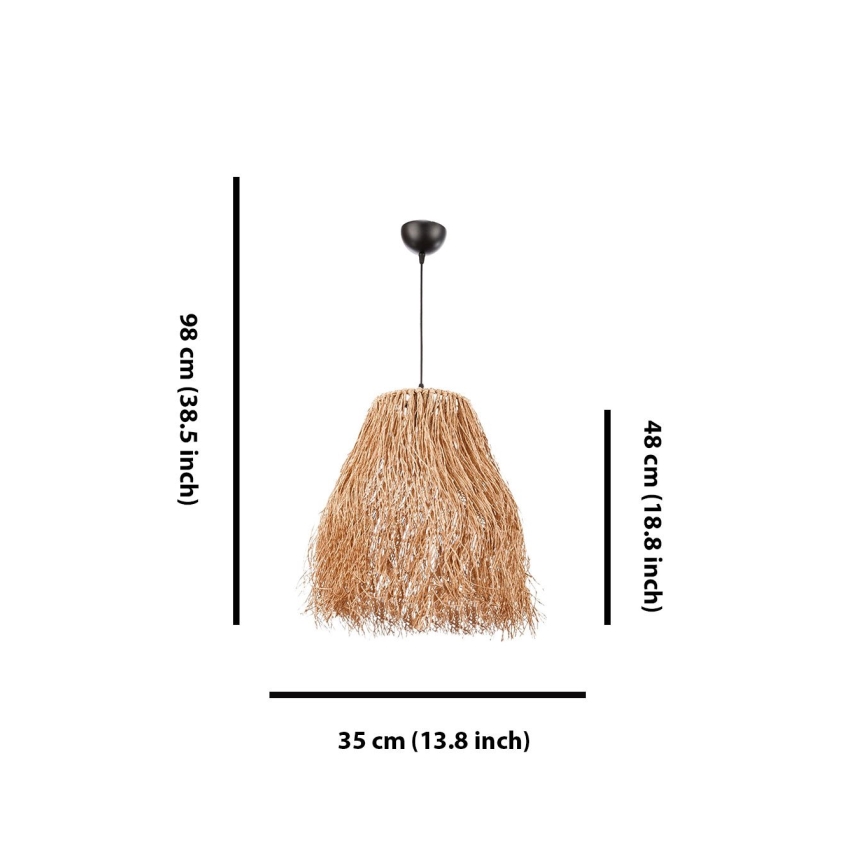 Pendellampe FRINGE 1xE27/40W/230V raffia