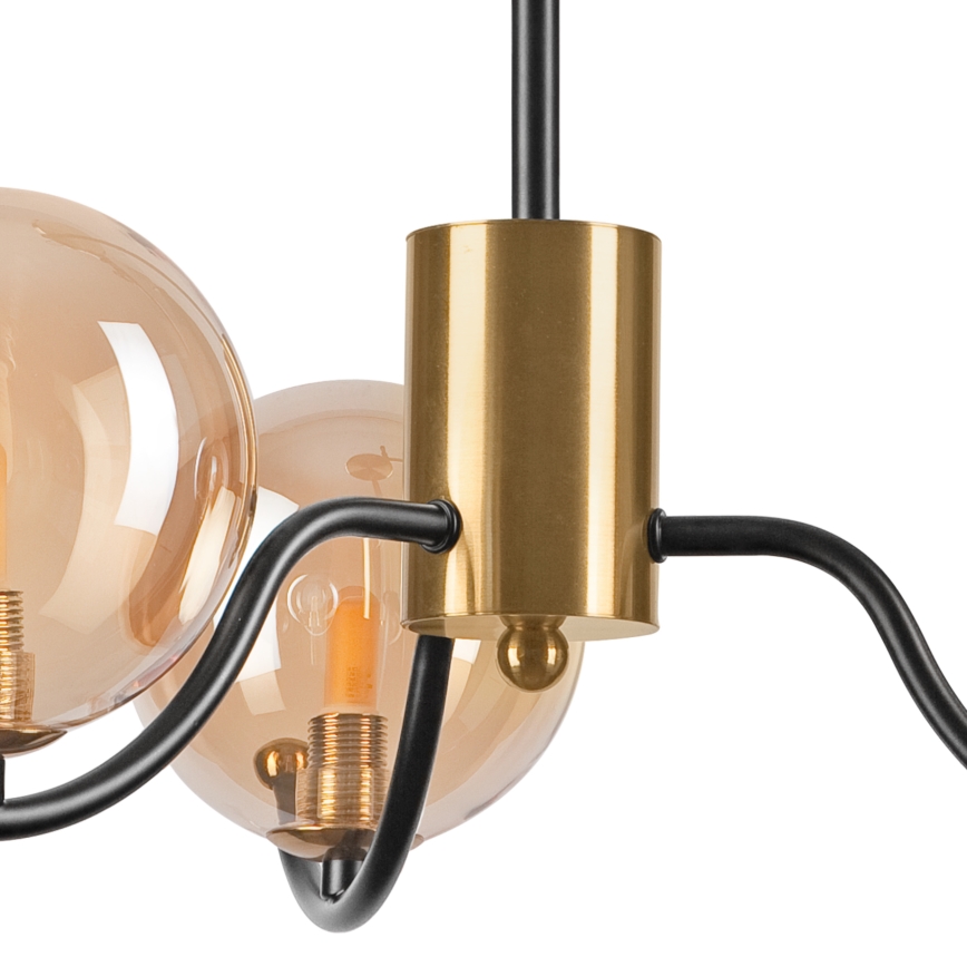 Pendellampe GEORGIA 3xE14/5W/230V guldfarvet/røget beige