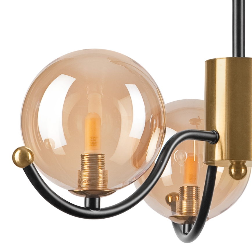 Pendellampe GEORGIA 3xE14/5W/230V guldfarvet/røget beige