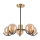 Pendellampe GEORGIA 5xE14/5W/230V guldfarvet/røget beige