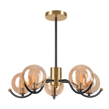 Pendellampe GEORGIA 5xG9/5W/230V guldfarvet/røget beige
