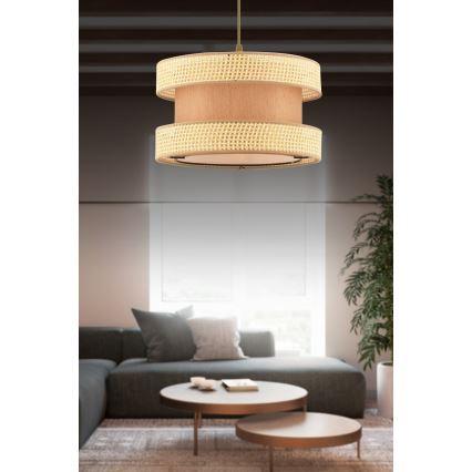 Pendellampe HALO 1xE27/60W/230V brun/beige