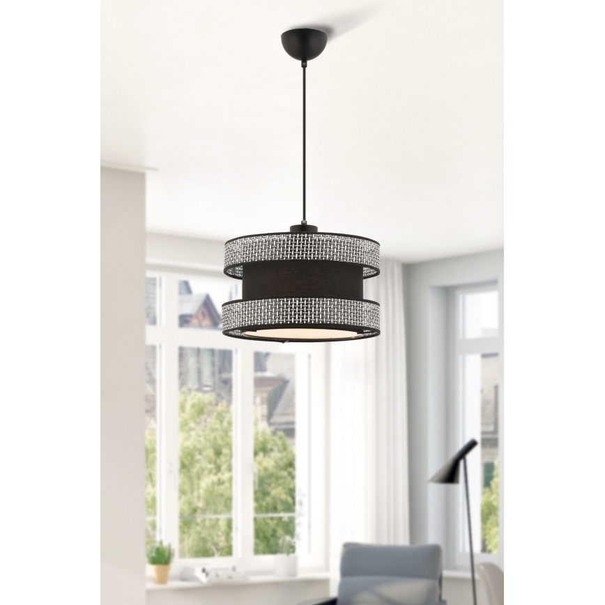 Pendellampe HALO 1xE27/60W/230V sort/grå