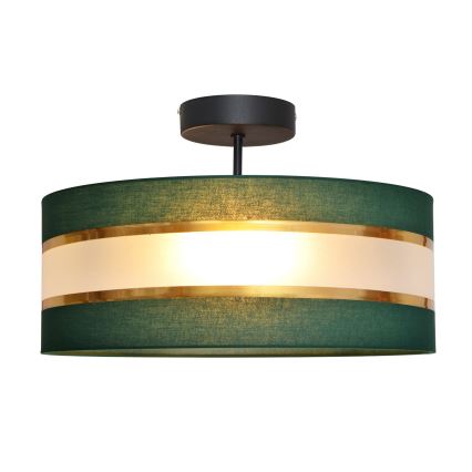 Pendellampe HELEN 3xE27/15W/230V grøn/guldfarvet