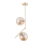 Pendellampe LIBERTY 2xE14/40W/230V guldfarvet/beige