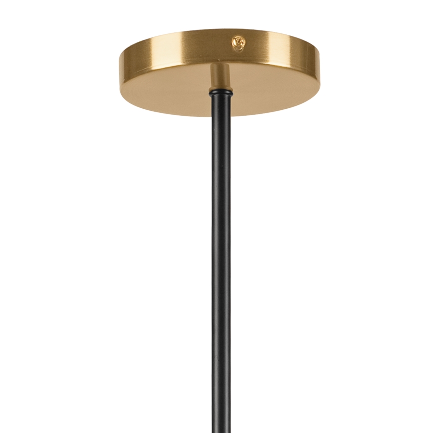 Pendellampe LILOU 4xE14/5W/230V guldfarvet/sort/røget beige