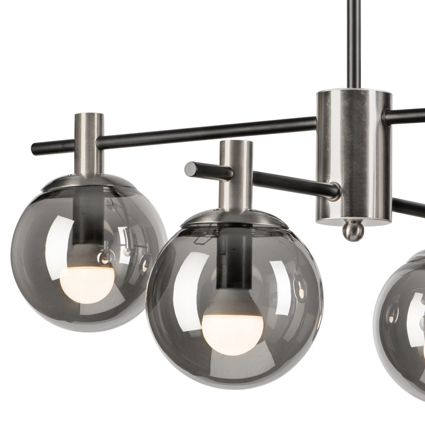 Pendellampe LILOU 4xE14/5W/230V mat krom/røget