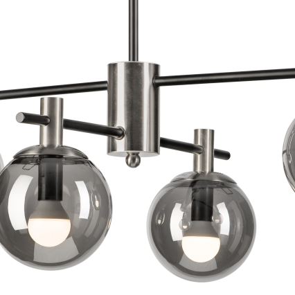 Pendellampe LILOU 4xE14/5W/230V mat krom/røget