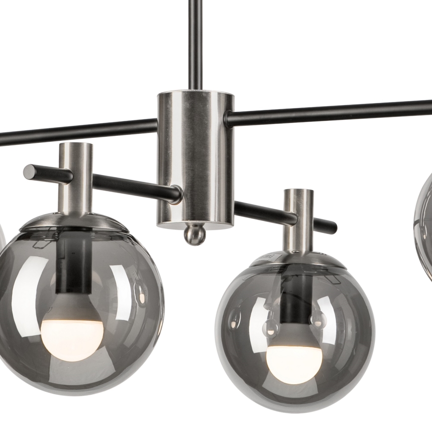 Pendellampe LILOU 4xE14/5W/230V mat krom/røget