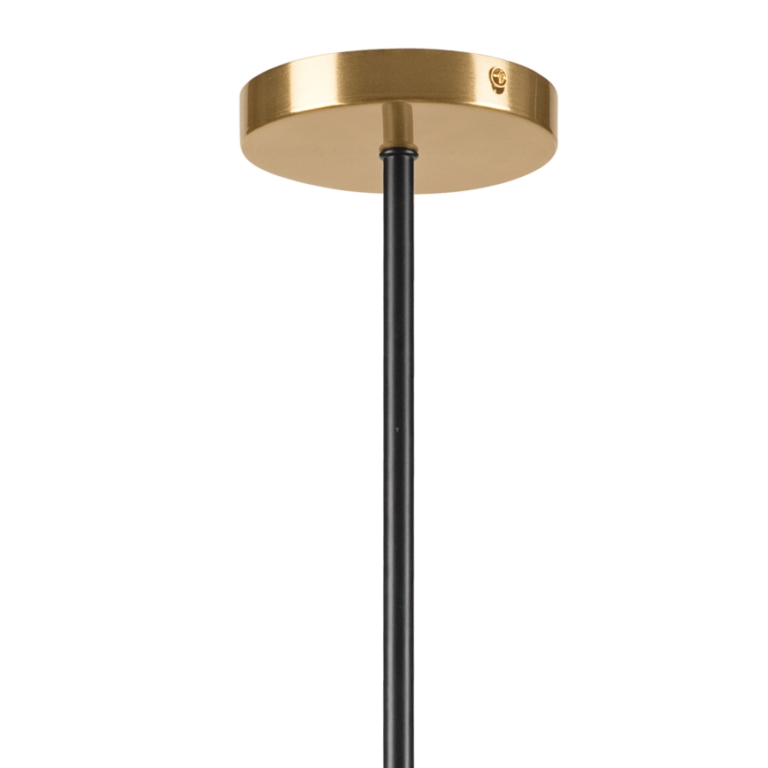 Pendellampe LILOU 6xE14/5W/230V guldfarvet/sort/røget beige