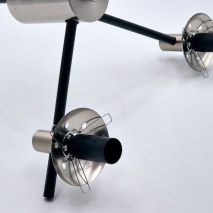 Pendellampe LILOU 6xE14/5W/230V mat krom/røget