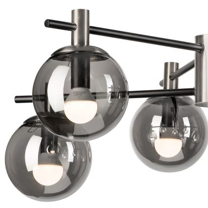 Pendellampe LILOU 6xE14/5W/230V mat krom/røget