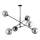Pendellampe LINEAR 6xE14/10W/230V sort/grå