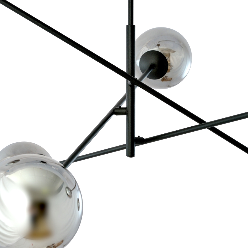 Pendellampe LINEAR 6xE14/10W/230V sort/grå