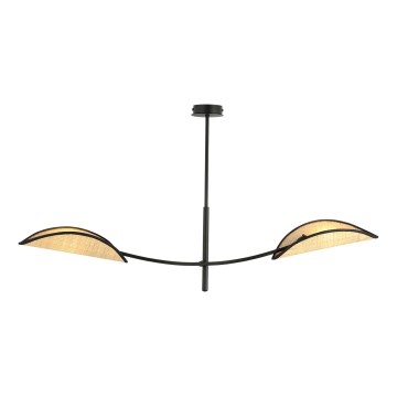 Pendellampe LOTUS 2xE14/10W/230V sort/beige